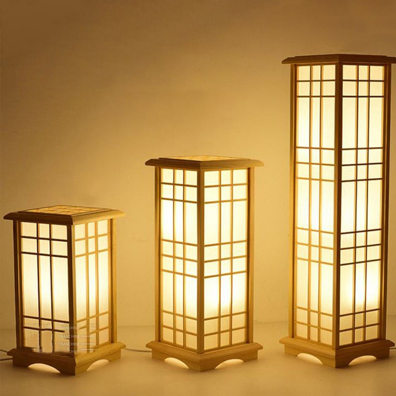 Rylar Japanese Style Wood Tatami Floor Lamp