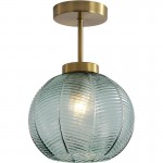 Syndrax Stripe Stained Glass Globe Ceiling Light