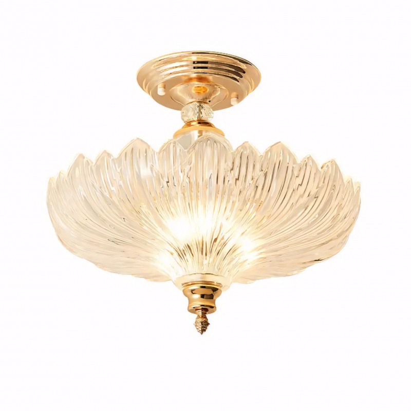 Wyrith Vintage Flower Crystal Flush Mount Light