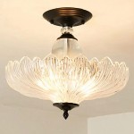 Wyrith Vintage Flower Crystal Flush Mount Light