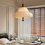 Ythar Wabi Sabi Wood Fabric Pendant Light
