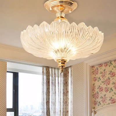 Wyrith Vintage Flower Crystal Flush Mount Light
