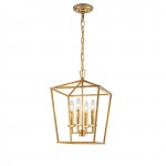 Hexon Antique Brass Gilded Iron Lantern Pendant Light