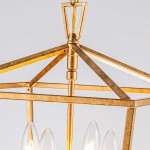 Hexon Antique Brass Gilded Iron Lantern Pendant Light