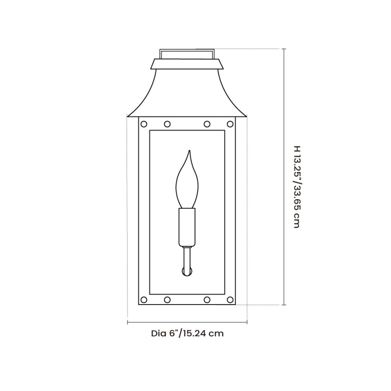 Montague Vintage Brass Outdoor Waterproof Wall Mounted Lantern Sconce