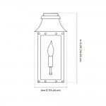 Montague Vintage Brass Outdoor Waterproof Wall Mounted Lantern Sconce