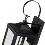 Phelon Large Black Metal Lantern Outdoor Wall Sconce