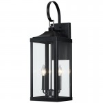 Phelon Large Black Metal Lantern Outdoor Wall Sconce