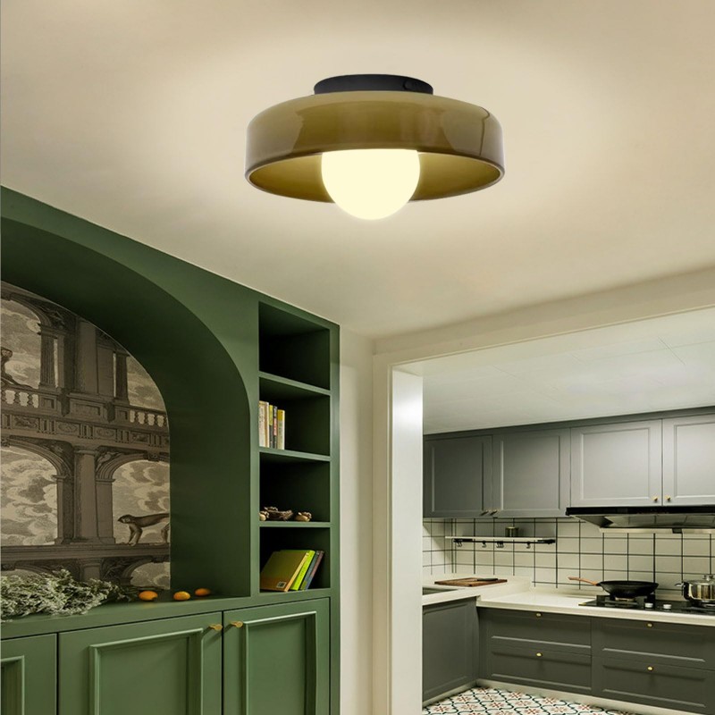 Zayn Colorful Glass Round LED Ceiling Light