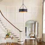 Quillan Industrial Large Black Drum Pendant Light For Dining Room