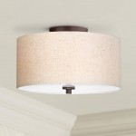 Savionne White Silk Seashell Flush Mount Light