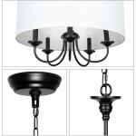 Nyneve 5 Light Dimmable Fabric Drum Chandelier