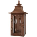 Orynth Vintage Solid Brass Wet Rated Lantern Sconce