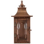 Orynth Vintage Solid Brass Wet Rated Lantern Sconce