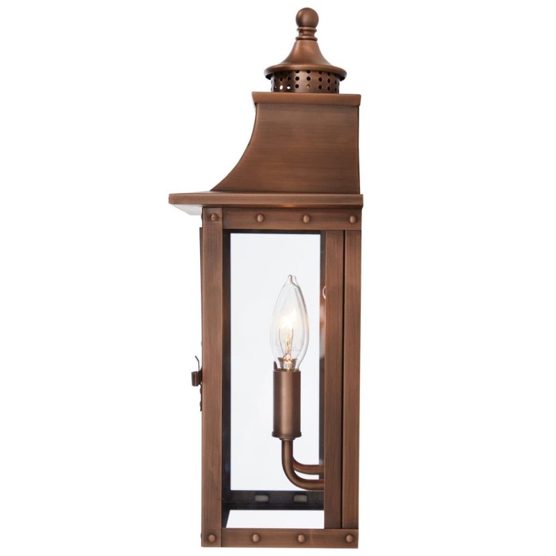 Orynth Vintage Solid Brass Wet Rated Lantern Sconce