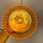 Zyrion Retro Ribbed Clear Glass Pendant Light