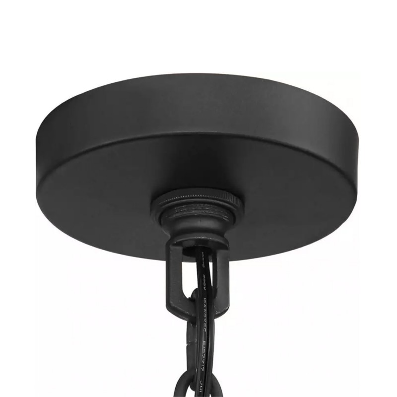 Ojaswi Rustic Bronze Industrial Pendant Light with Drum Shade