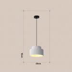 Draxithor Wabi Sabi Fluted Resin Cream Pendant Light