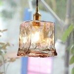 Olyx Amber Textured Glass Pot Lid Pendant Light