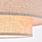 Aevon 3-Light Matte Brown Double Drum Pendant Light