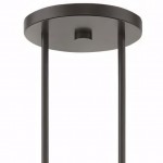Glythar Black 3 Light White Fibric Drum Shades Linear Chandelier