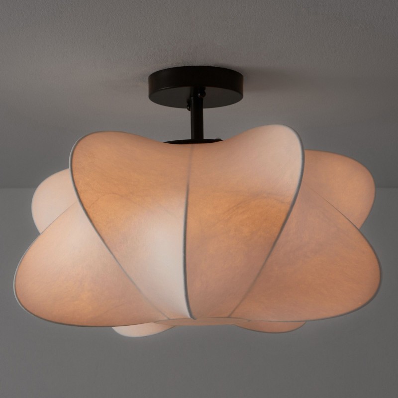 Jaxorix Wabi Sabi White Silkworm Cocoon Ceiling Light