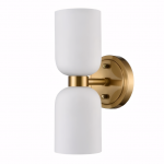 Mynith Milky Glass Tube Up Down Vanity Wall Sconce
