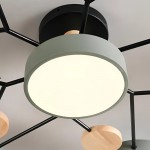 Phelith Scandinavian Round Molecule Branch Led Ceiling Light