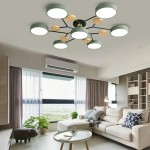 Phelith Scandinavian Round Molecule Branch Led Ceiling Light