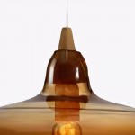 Zyren Modern Art Amber Glass Pendant Light