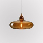 Zyren Modern Art Amber Glass Pendant Light