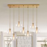 Kymar Mid Century 7-Lights Linear Cluster Globe Pendant Light