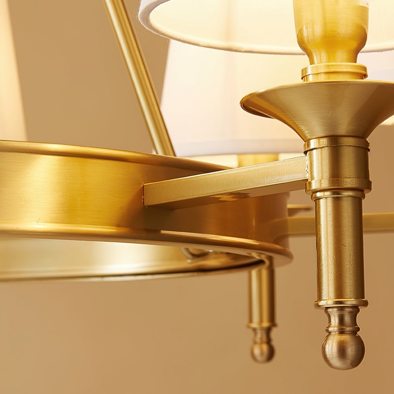 Yasmin Antique Brass Wagon Wheel Chandelier
