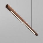 Quorix Log Style Wood Led Linear Pendant Light With Remote Control