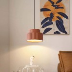Brisby Striped Frosted Fluted Ceramic Pendant Light