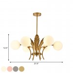 Zephyr Luxury 6-Lights Globe Glass Chandelier