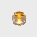 Rynik Mini Glass Sun Shape Full Copper Dual Purpose Flush Mount Light