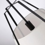 Zevran Farmhouse Metal Cone Fabric Pendant Light