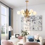 Zephyr Luxury 6-Lights Globe Glass Chandelier