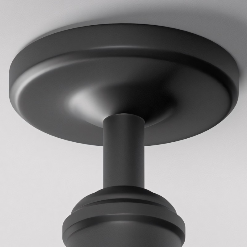 Khyler Scandinavian Carbonized Steel Round Waterproof Ceiling Light