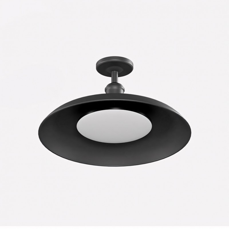 Khyler Scandinavian Carbonized Steel Round Waterproof Ceiling Light
