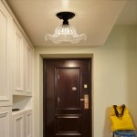Zorath Small Black Metal Textured Glass Ceiling Light