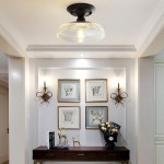 Zorath Small Black Metal Textured Glass Ceiling Light