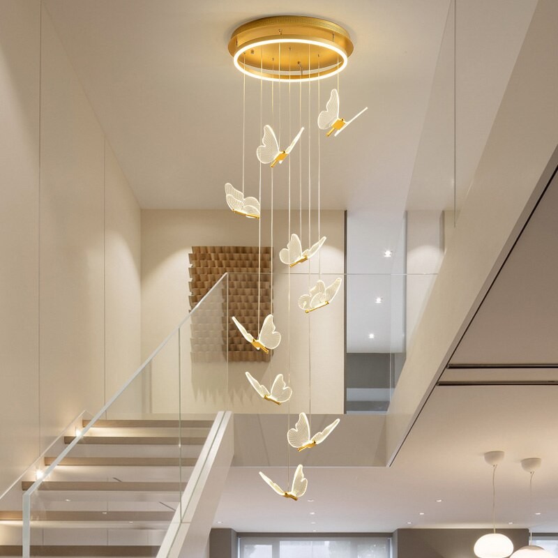 Luce Romantic Creative Butterfly Chandelier