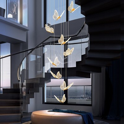 Luce Romantic Creative Butterfly Chandelier
