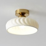 Lisi Modern Fabric Semi Flush Mount Ceiling Light