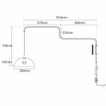 Thalys Minimalist Adjustable Swing Long Arm Dome Sconce