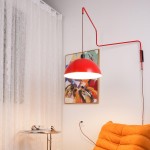 Thalys Minimalist Adjustable Swing Long Arm Dome Sconce