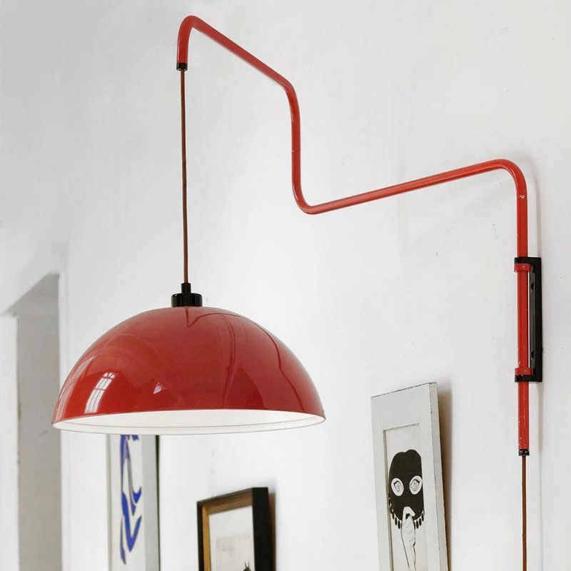 Thalys Minimalist Adjustable Swing Long Arm Dome Sconce