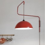 Thalys Minimalist Adjustable Swing Long Arm Dome Sconce